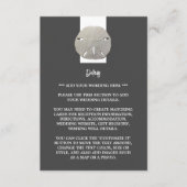 Carte D'accompagnement Lone Sand Dollar - Charcoal Grey - Mariage Detail (Devant)