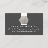Carte D'accompagnement Lone Sand Dollar - Charcoal Grey - Site Mariage (Devant)