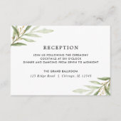 Carte D'accompagnement L'or vert d'aquarelles de verdure part de la (Devant)