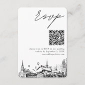 Carte D'accompagnement Louisville Mariage moderne RSVP QR Code (Devant)