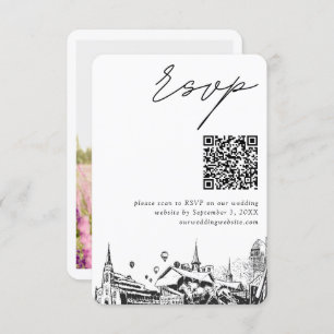 Carte D'accompagnement Louisville Mariage moderne RSVP QR Code