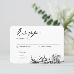 Carte D'accompagnement Louisville Mariage traditionnel RSVP option de rep