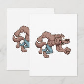 Carte D'accompagnement Loup-garou courant (Devant / Derrière)