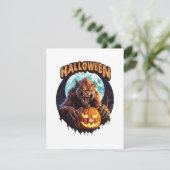 Carte D'accompagnement Loup-garou d'Halloween (Debout devant)