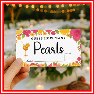 Carte D'accompagnement Love at First Spritz Pearls Game Fête des mariées
