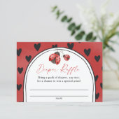 Carte D'accompagnement Love Bug Baby Shower Diaper Raffle (Debout devant)
