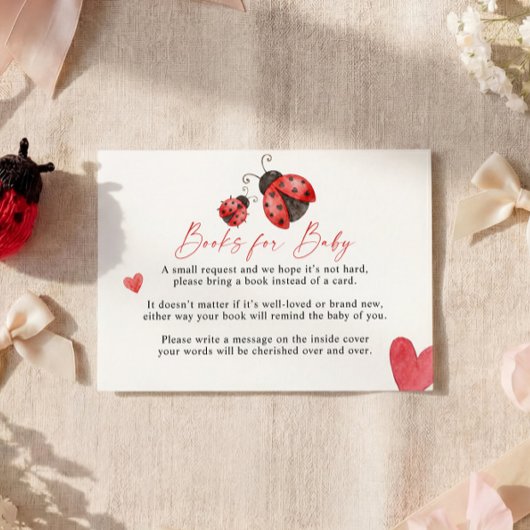 Carte D'accompagnement Love Bug Books for Baby Card