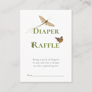 Carte D'accompagnement Love Bug Diaper Raffle Baby shower Insérer une car
