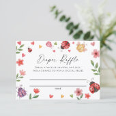 Carte D'accompagnement Love Bug Diaper Raffle Ticket   (Debout devant)