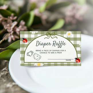 Carte D'accompagnement Love Bug Diaper Raffle Ticket Enclosure Card