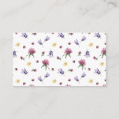 Carte D'accompagnement Love in Bloom Delicate Fleur sauvage Fête des mari (Dos)