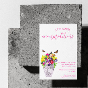 Carte D'accompagnement Love In Bloom Floral Mariage Hébergements