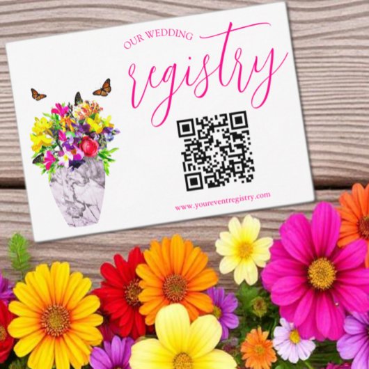 Carte D'accompagnement Love In Bloom Floral Mariage Registry