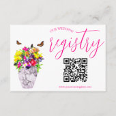 Carte D'accompagnement Love In Bloom Floral Mariage Registry (Devant)
