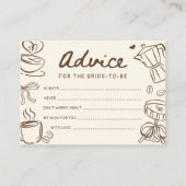 Carte D'accompagnement Love is Brewing Coffee Bridal Shower Advice (Devant)