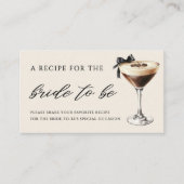 Carte D'accompagnement Love is Brewing Martini Bridal Shower Recipe (Devant)