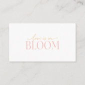 Carte D'accompagnement Love Is In Bloom Bridal Shower Recipe Request (Dos)