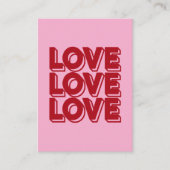 Carte D'accompagnement Love Retro Red Typography (Devant)