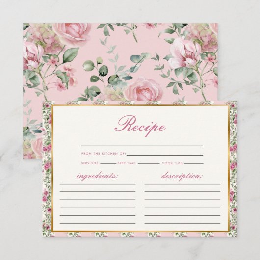 Carte D'accompagnement Love Shack Fiance Recette Fête des mariées (Devant / Derrière)