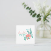 Carte D'accompagnement Love you mom callipraphy floral frame (Debout devant)