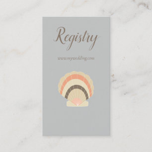 Carte D'accompagnement Lovely Seashell Beach Mariage registre thématique