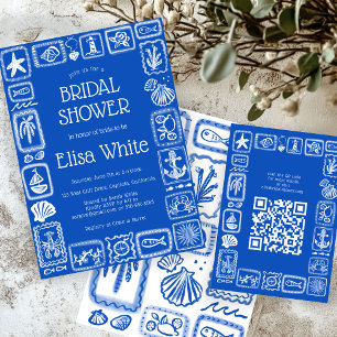 Carte D'accompagnement LoveNotes de la mer Mariage moderne QR personnalis