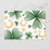 Carte D'accompagnement Lucky Charm Diaper Raffle Insert (Dos)