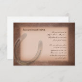 Carte D'accompagnement Lucky Horseshoe sur Cuir Brown (Devant / Derrière)