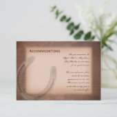 Carte D'accompagnement Lucky Horseshoe sur Cuir Brown (Debout devant)