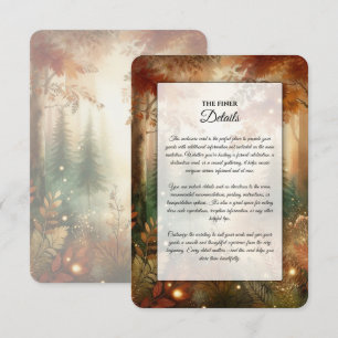 Carte D'accompagnement Lueur d'automne dans le mariage de la forêt enchan