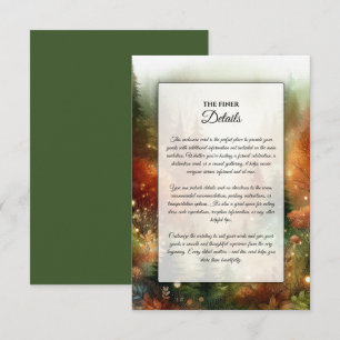 Carte D'accompagnement Lueur d'automne dans le mariage de la forêt enchan