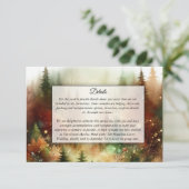 Carte D'accompagnement Lueur d'automne dans le Mariage forestier enchanté (Debout devant)