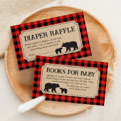 Carte D'accompagnement Lumberjack Bear Baby Shower Diaper Raffle