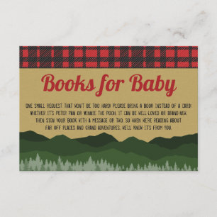 Carte D'accompagnement Lumberjack Rustic Woodland Livres pour Baby Insert