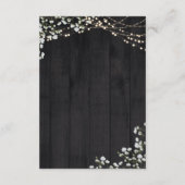 Carte D'accompagnement Lumière de gypsophile à lanterne rustique pour mar (Dos)