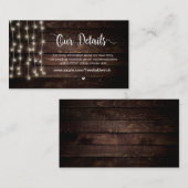 Carte D'accompagnement Lumières à chaînes de pays rustiques, détails du M (Devant / Derrière)