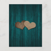 Carte D'accompagnement Lumières à cordes de bois Turquoise rustique (Dos)