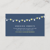 Carte D'accompagnement Lumières à cordes modernes, site Web Mariage jaune (Devant)