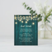 Carte D'accompagnement Lumières de chaîne en bois de teinte rustique (Debout devant)