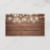 Carte D'accompagnement Lumières de Chaîne Rustiques Réception de Mariée F (Dos)