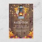 Carte D'accompagnement Lumières de Décembre Rustiques Mariage Réception A (Devant)