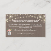 Carte D'accompagnement Lumières de fleurs rustiques Mason Jar Détails du (Devant)