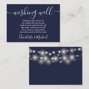 Carte D'accompagnement Lumières de guirlande de puits de souhait Mariage