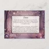 Carte D'accompagnement Lumières de la fée dans le Mariage de la lueur des (Devant)