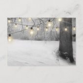 Carte D'accompagnement Lumières de mariage d'arbre d'hiver argentées rust (Dos)