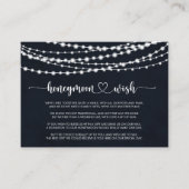 Carte D'accompagnement Lumières Guinguette Rustiques Vœu de Lune de Miel  (Devant)