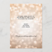 Carte D'accompagnement Lumières scintillantes cuivrées pour réception de  (Devant)