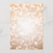 Carte D'accompagnement Lumières scintillantes cuivrées pour réception de  (Dos)