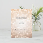 Carte D'accompagnement Lumières scintillantes cuivrées pour réception de  (Debout devant)