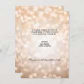 Carte D'accompagnement Lumières scintillantes cuivrées pour réception de  (Devant / Derrière)